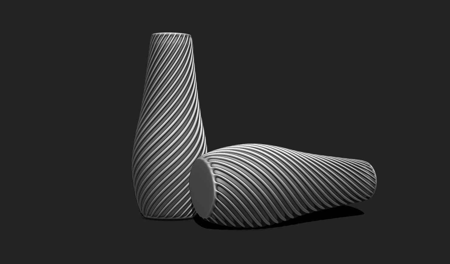 Spiral Vase 03 - Modern Home Decor - Flower Pot DIY - Table Vase 3D print model_6