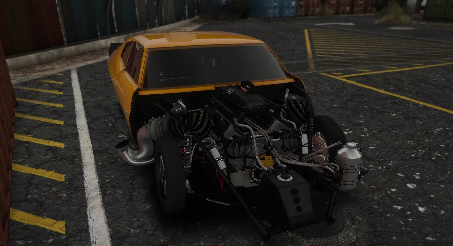 FIVEM READY AND OBJ BLEND GTO DRAG CAR Low-poly 3D model_2