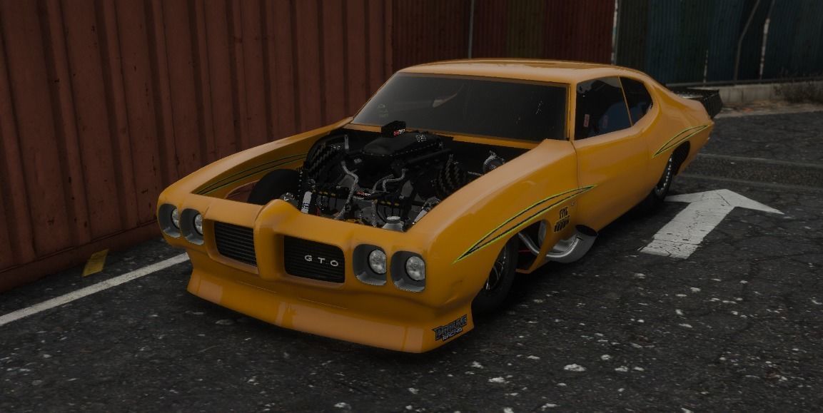 FIVEM READY AND OBJ BLEND GTO DRAG CAR Low-poly 3D model_4