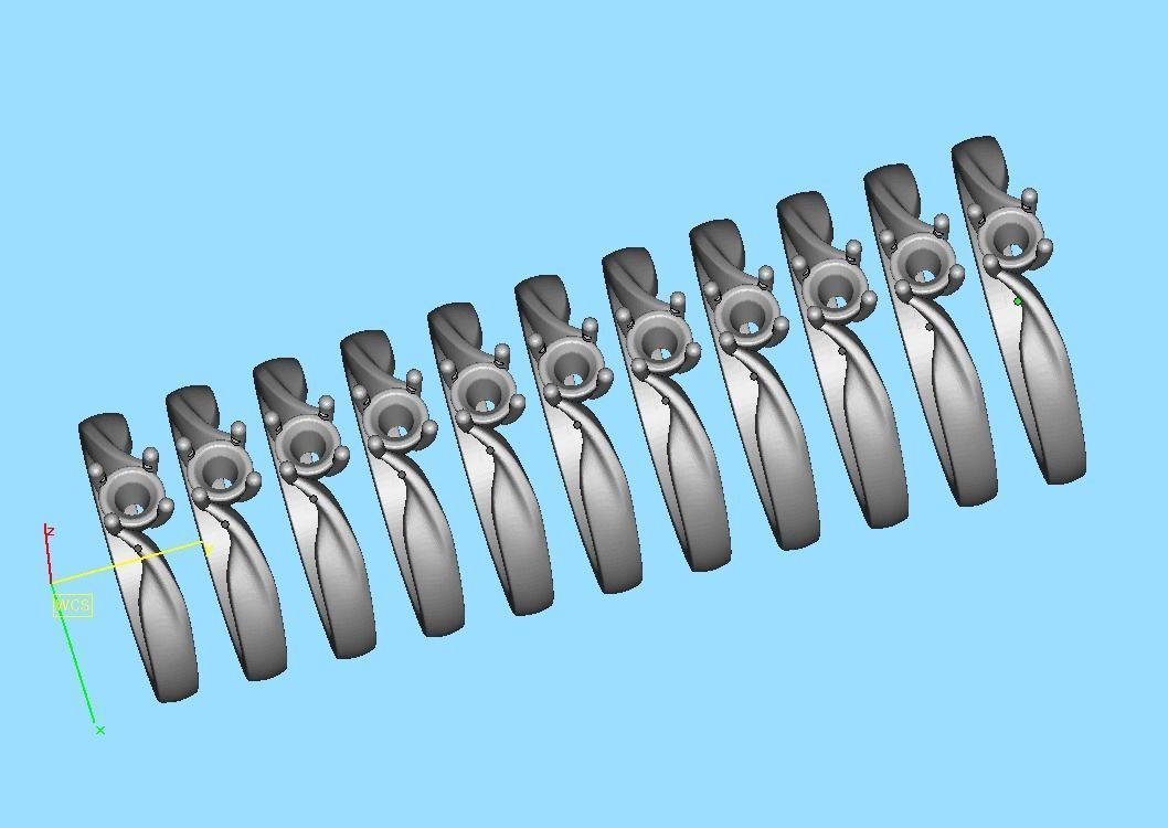 Bypass Solitaire Ring 30 pointer stone Promise Ring 3dmodel 3D print model_33