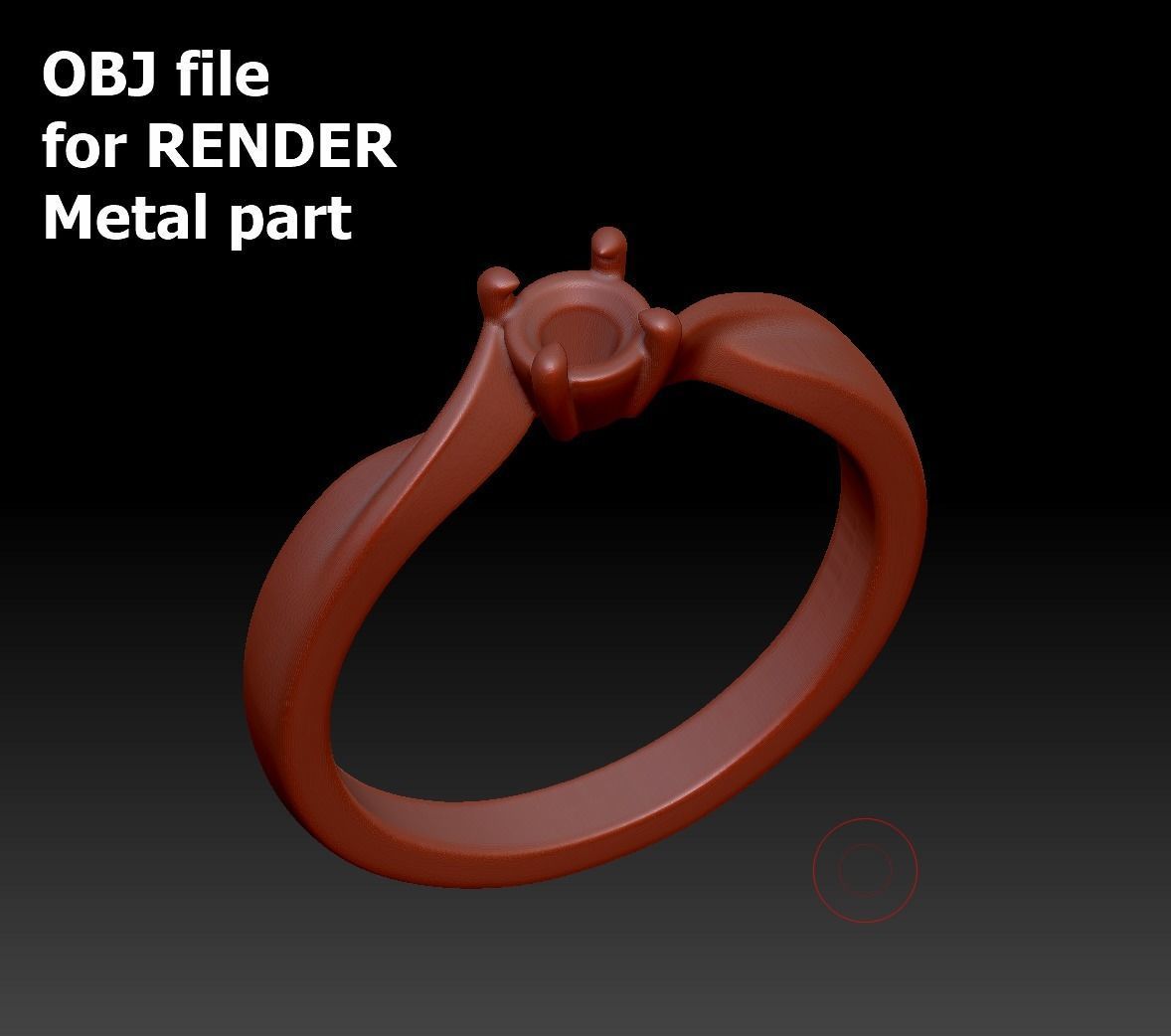Bypass Solitaire Ring 30 pointer stone Promise Ring 3dmodel 3D print model_8