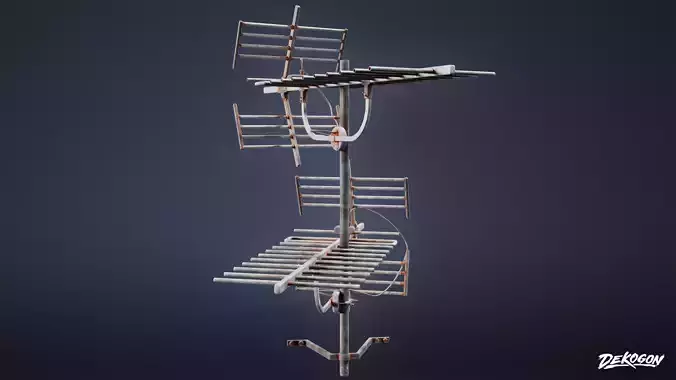 SUBURBS - Antenna 01 - LOW POLY AND NANITE