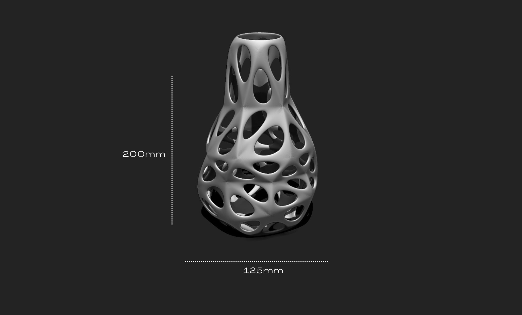 Modern Parametric Vase STL File for 3D Printing - Vase 04 A 3D print model_1