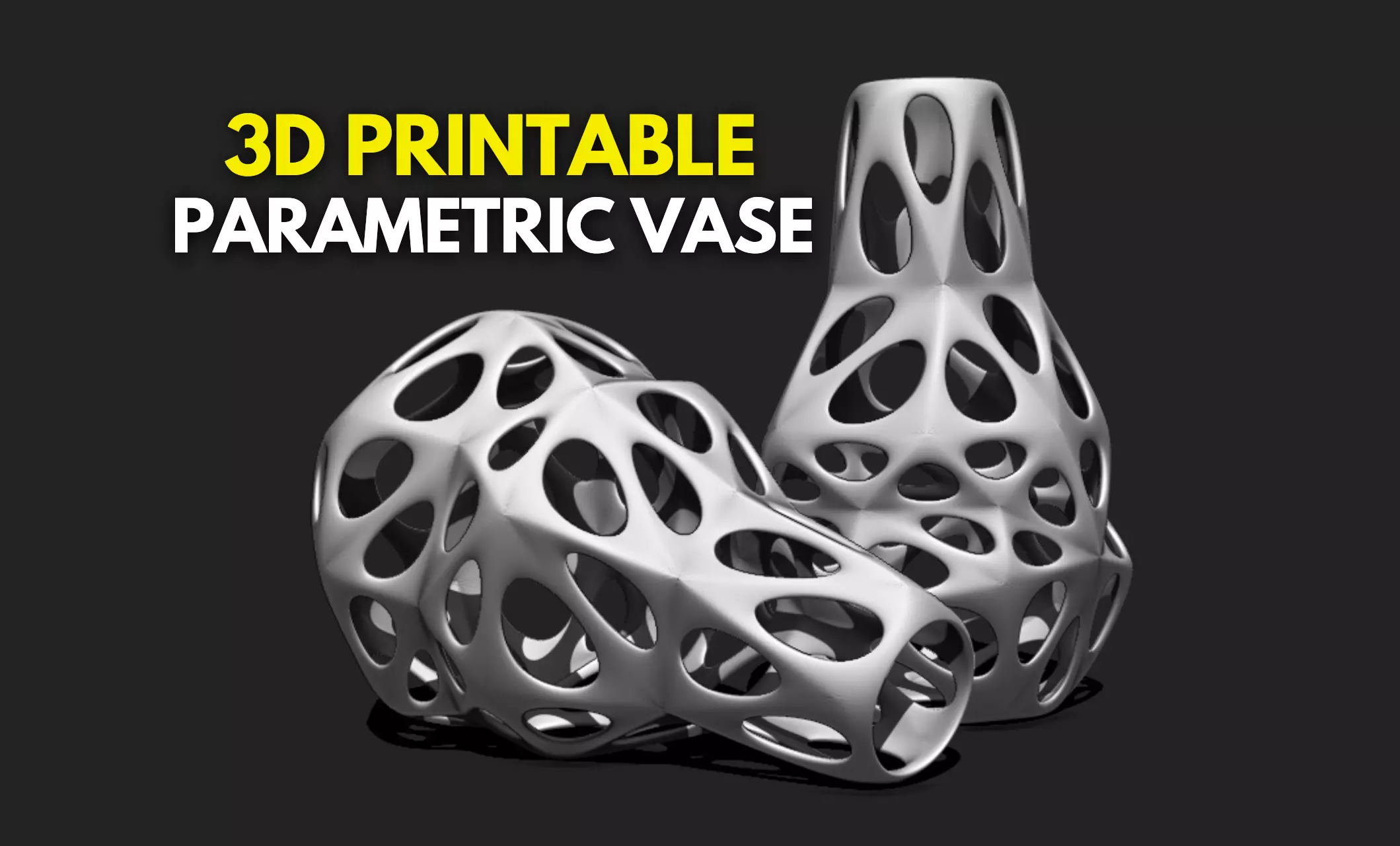 Modern Parametric Vase STL File for 3D Printing - Vase 04 A 3D print model_0