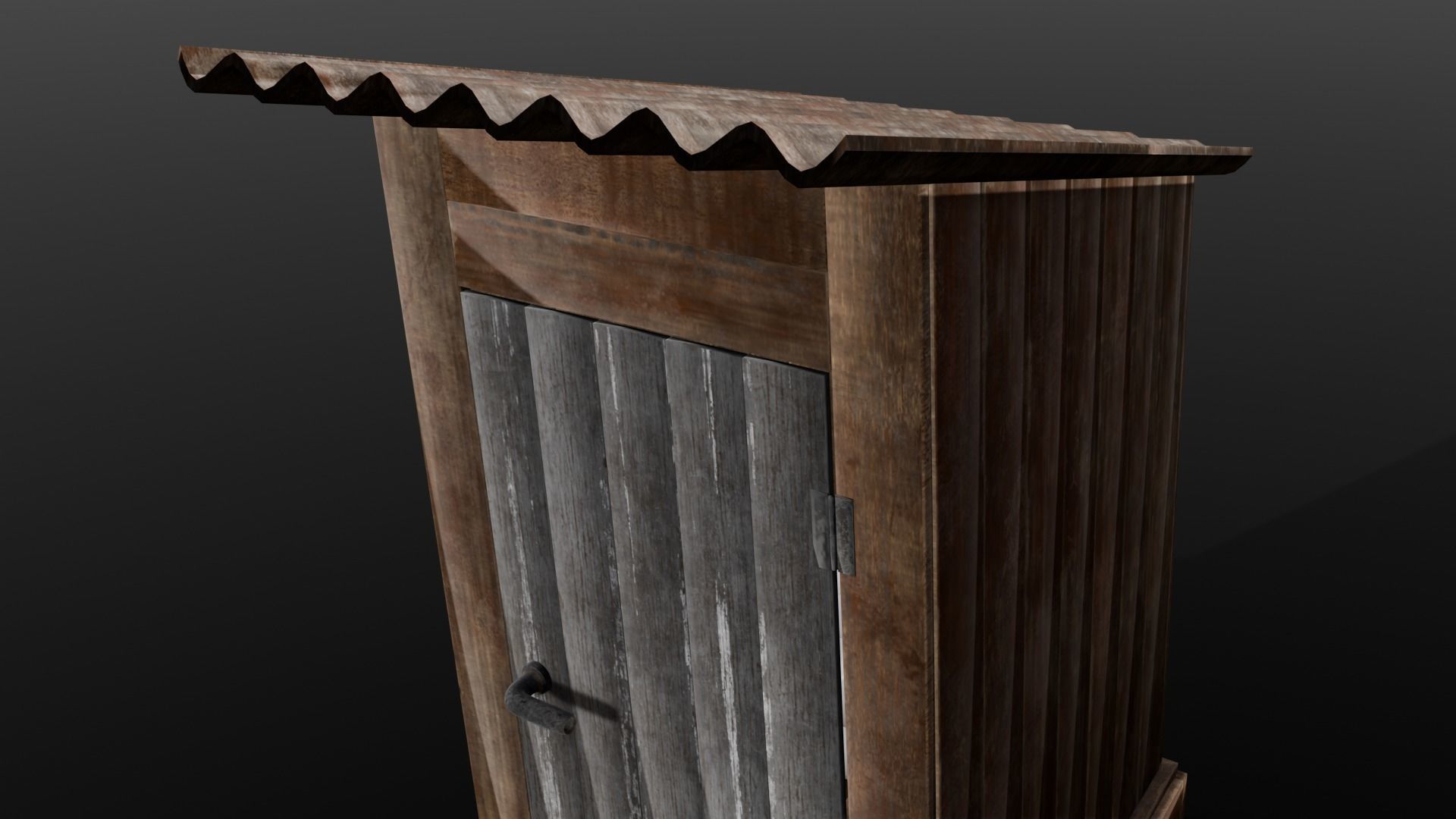 Rusted Sheet Toilet 3D Model Low-poly 3D model_20