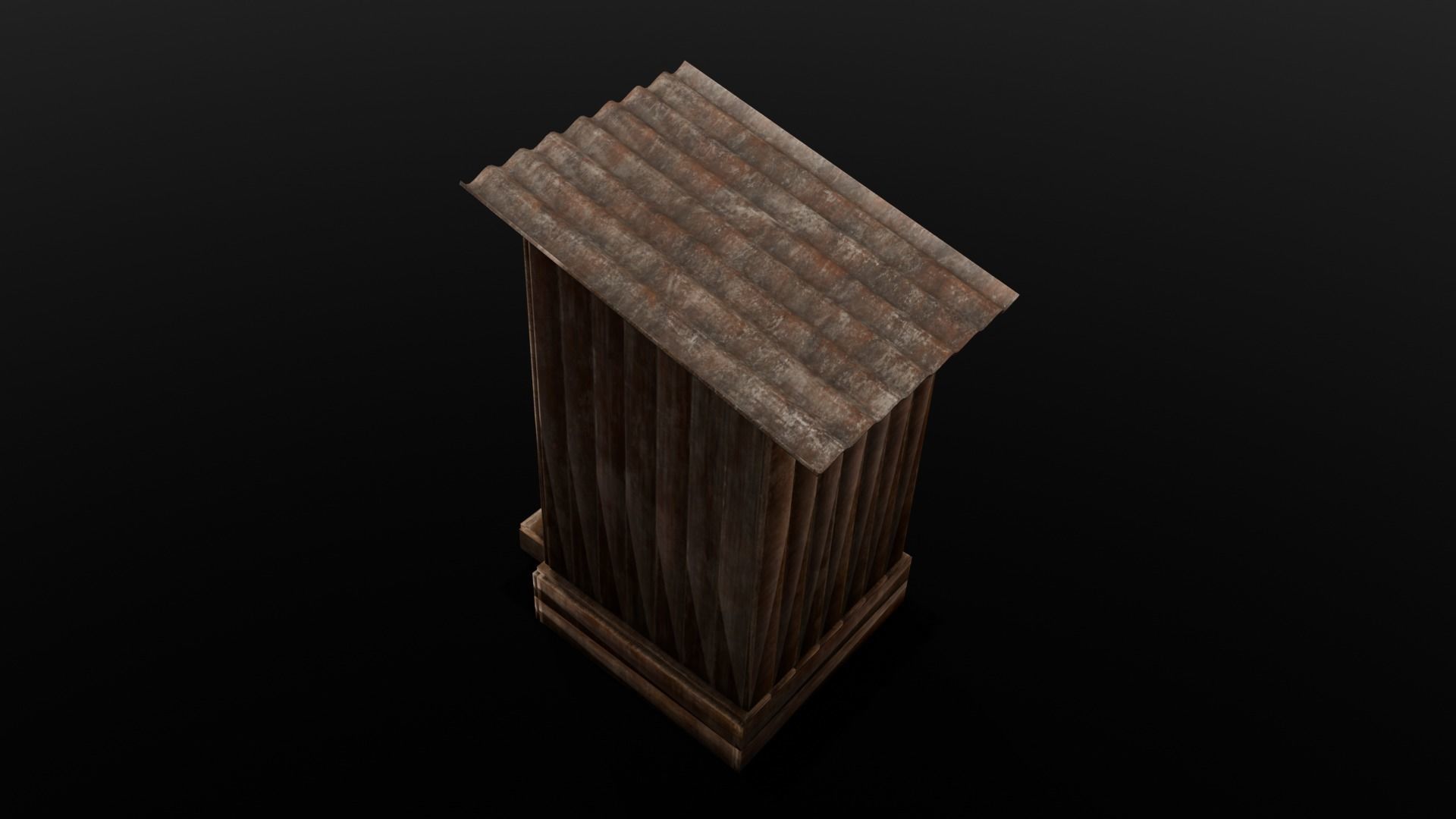 Rusted Sheet Toilet 3D Model Low-poly 3D model_15