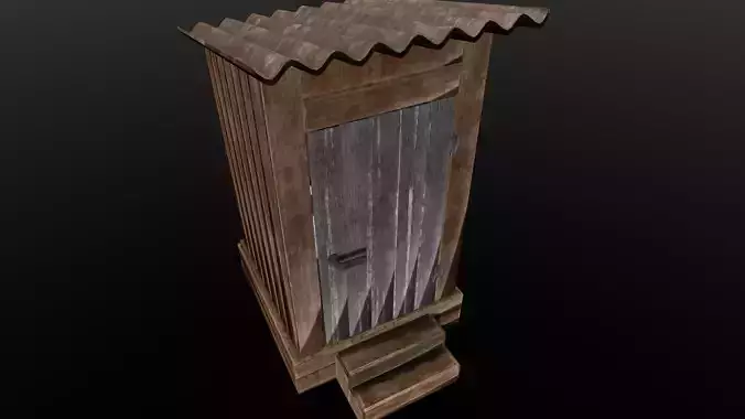 Rusted Sheet Toilet 3D Model