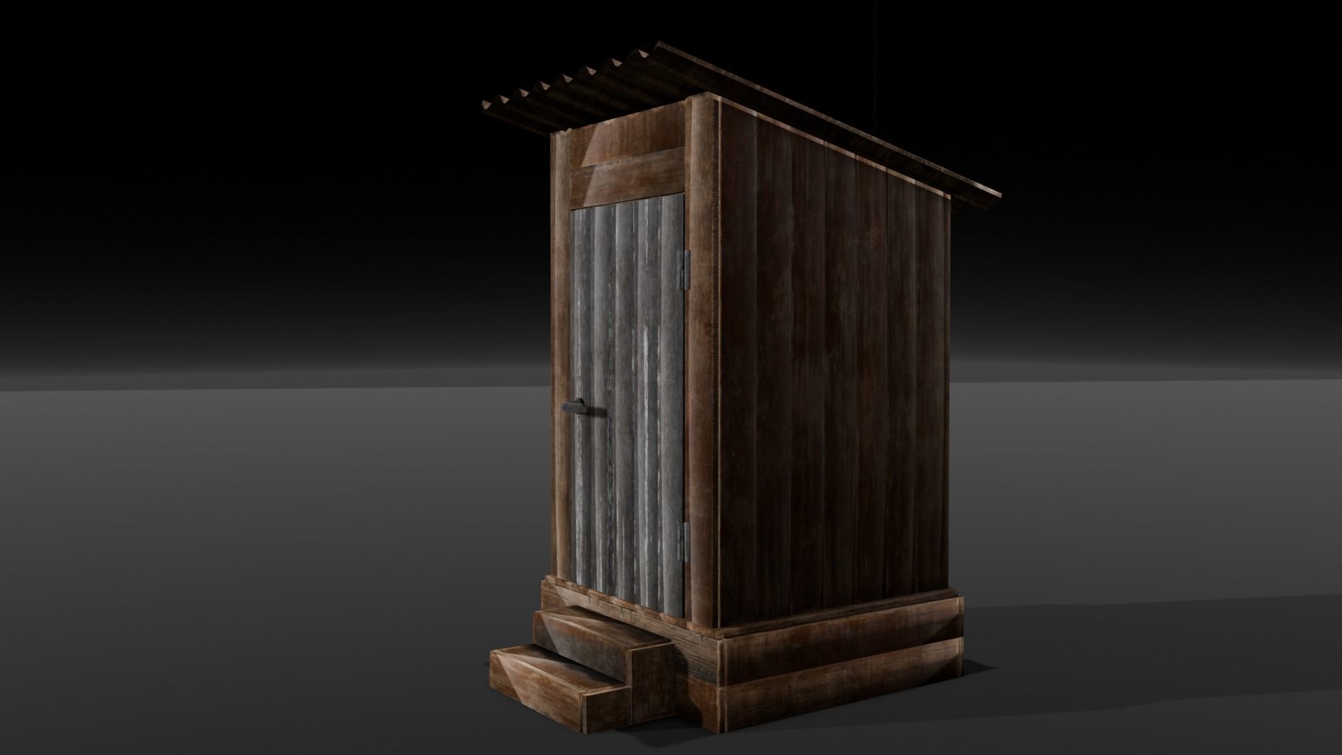 Rusted Sheet Toilet 3D Model Low-poly 3D model_18