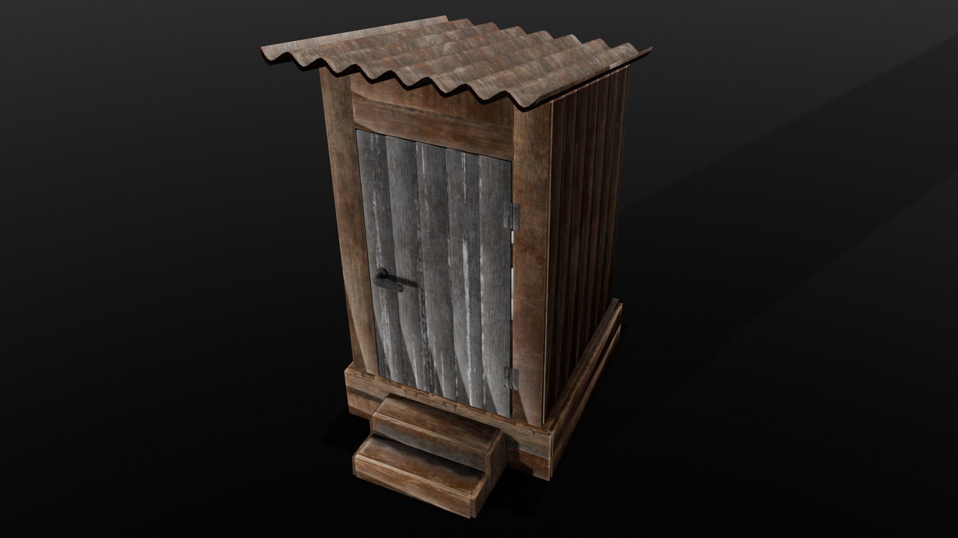 Rusted Sheet Toilet 3D Model Low-poly 3D model_21