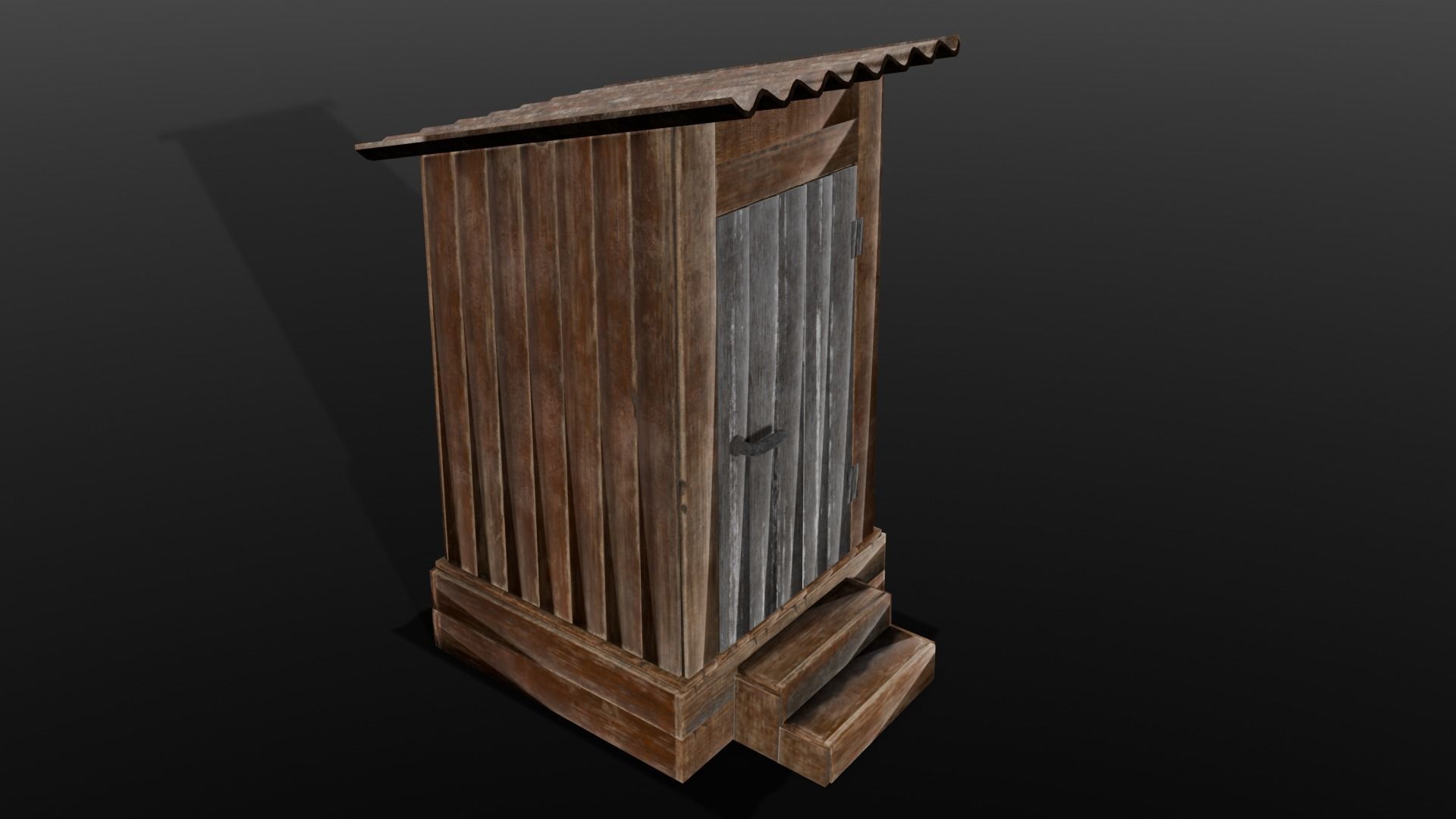 Rusted Sheet Toilet 3D Model Low-poly 3D model_14