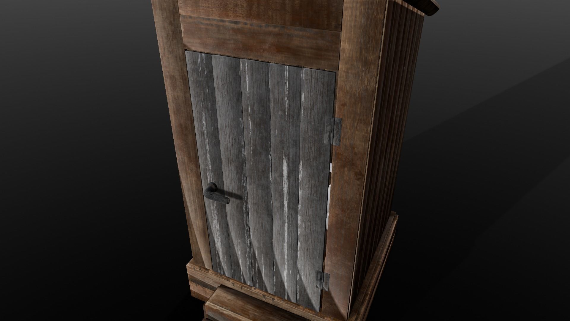 Rusted Sheet Toilet 3D Model Low-poly 3D model_4