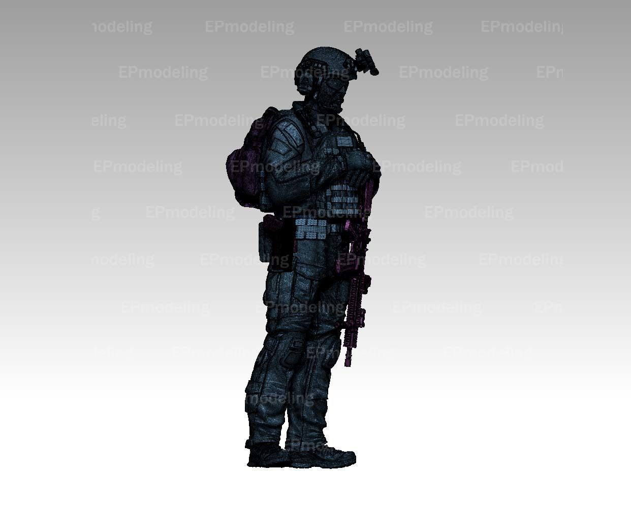 US RANGER SOLDIER 3D print model_8