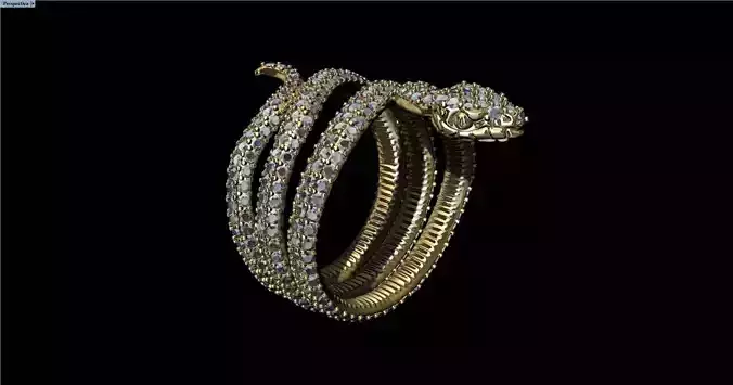 Snake ring 3D print model