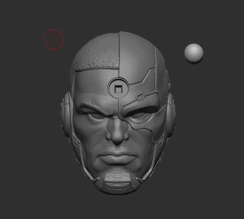 Cyborg Headsculpt for Action Figures 3D print model_5