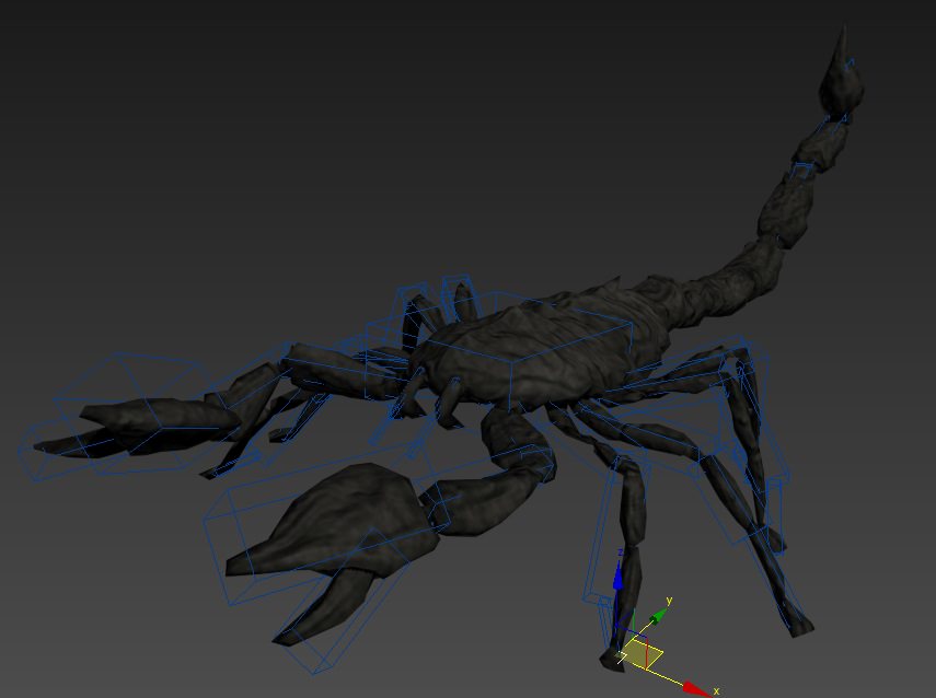 Rigged Scorpion Low-poly 3D model_6