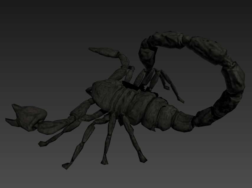 Rigged Scorpion Low-poly 3D model_1