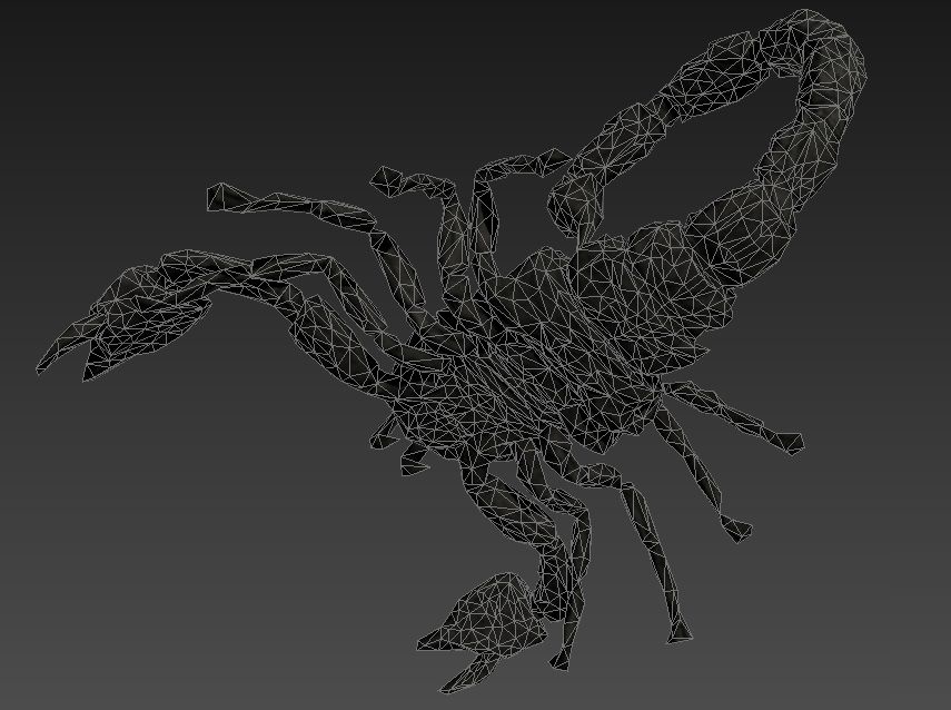 Rigged Scorpion Low-poly 3D model_5