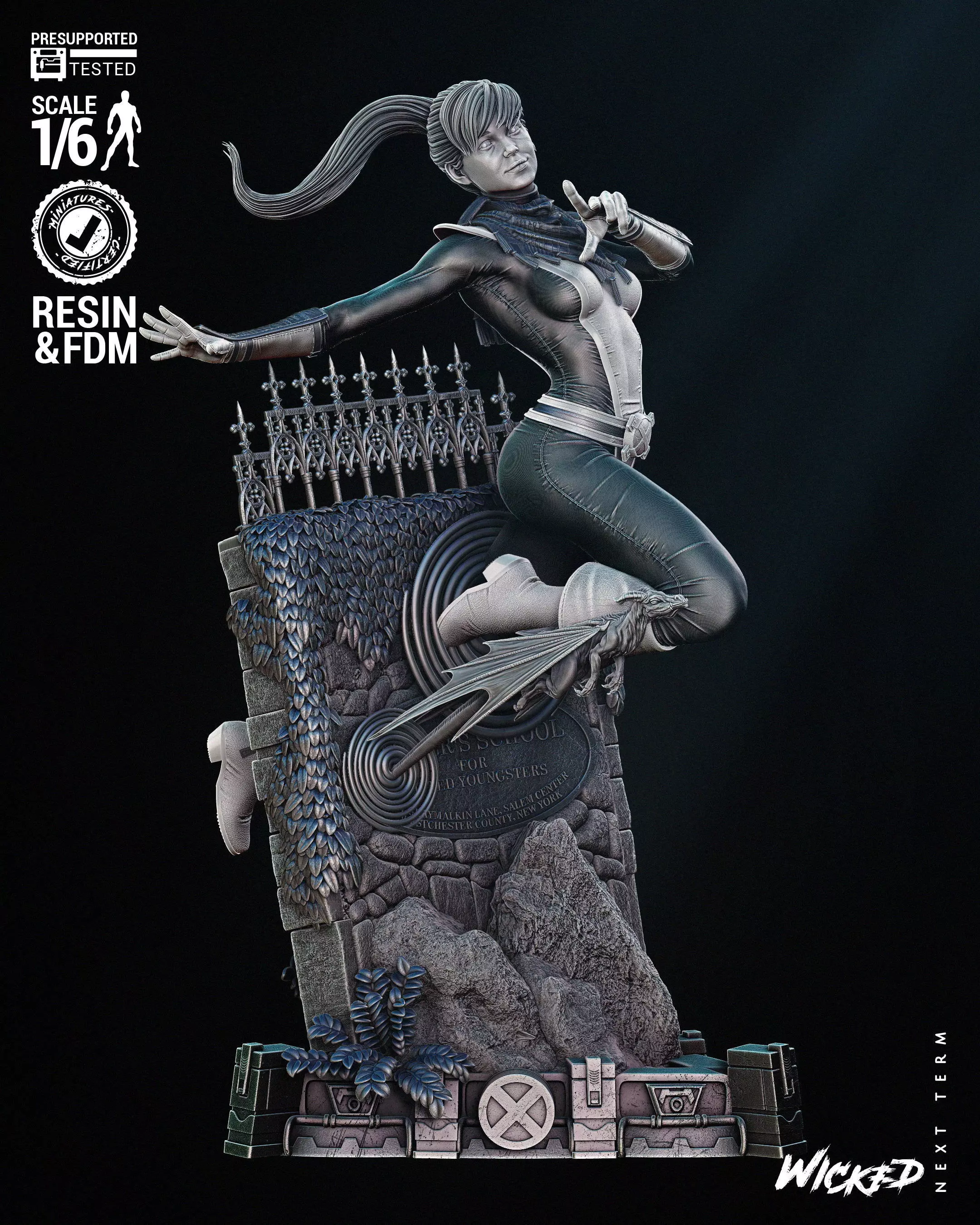 Wicked Marvel Kitty Pride Sculpture Tested for 3D printing 3D print model_0