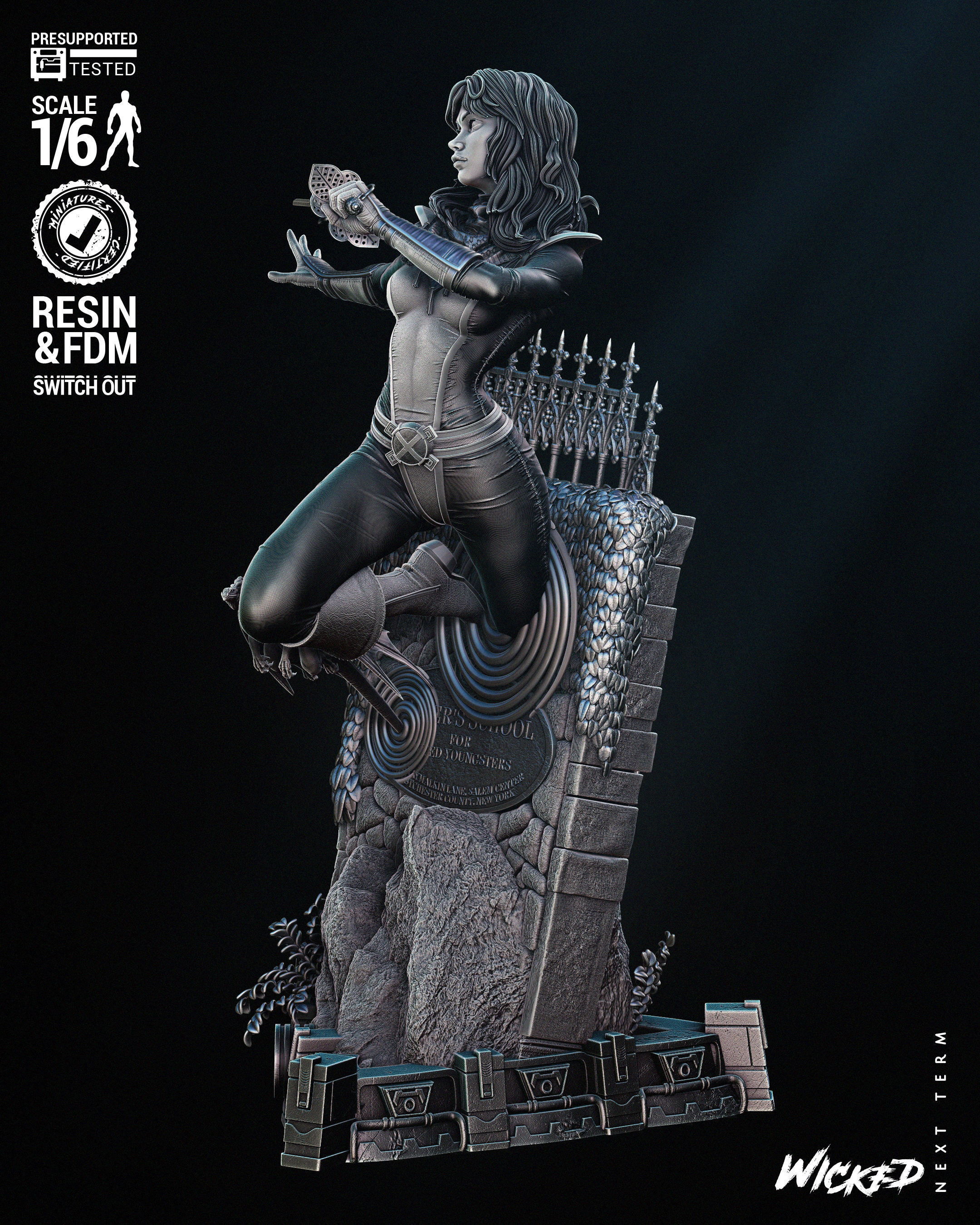 Wicked Marvel Kitty Pride Sculpture Tested for 3D printing 3D print model_6