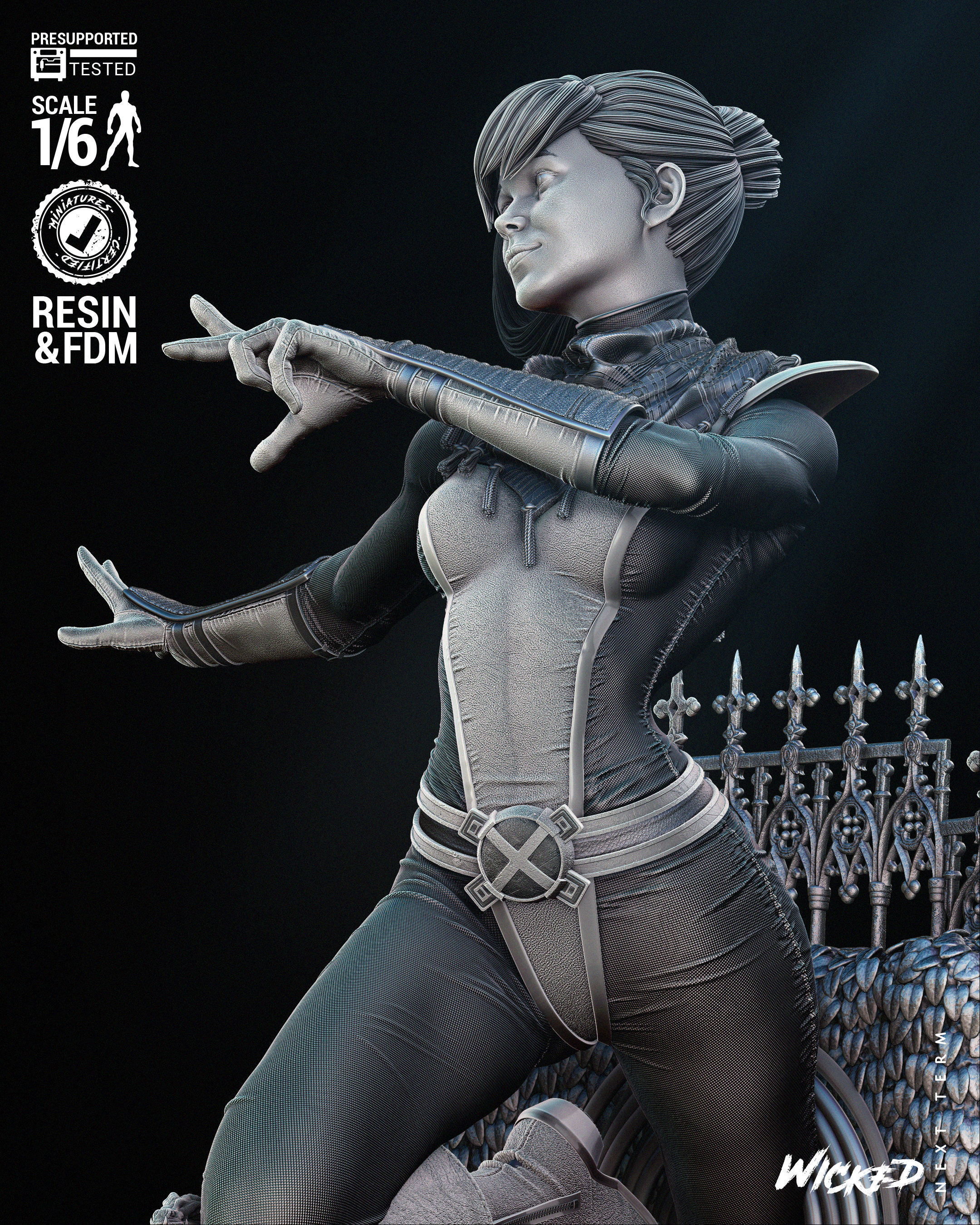 Wicked Marvel Kitty Pride Sculpture Tested for 3D printing 3D print model_25