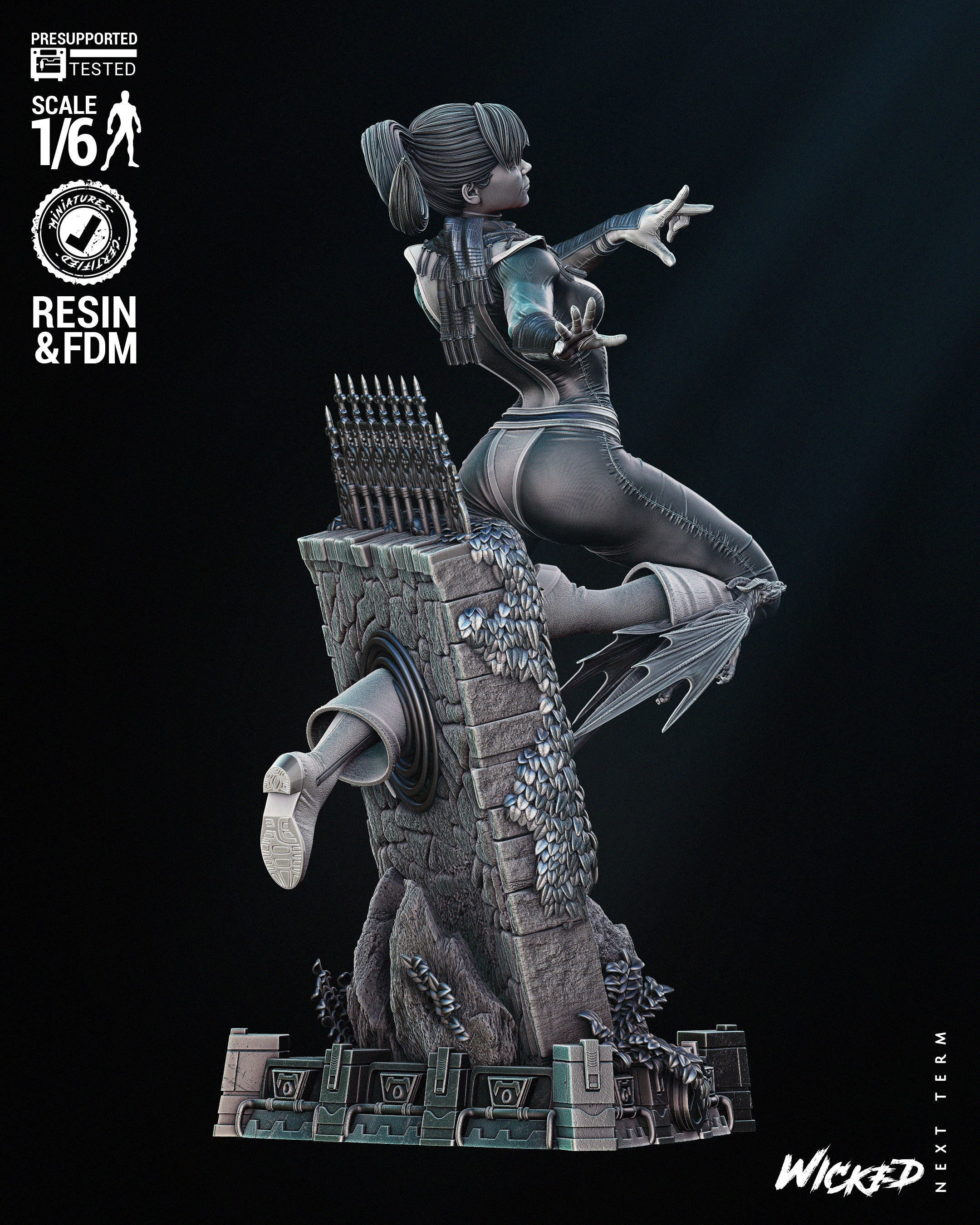 Wicked Marvel Kitty Pride Sculpture Tested for 3D printing 3D print model_2