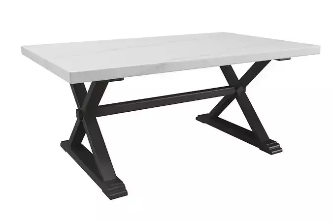Picket House Furnishings Landon Marble Dining Table 3D model