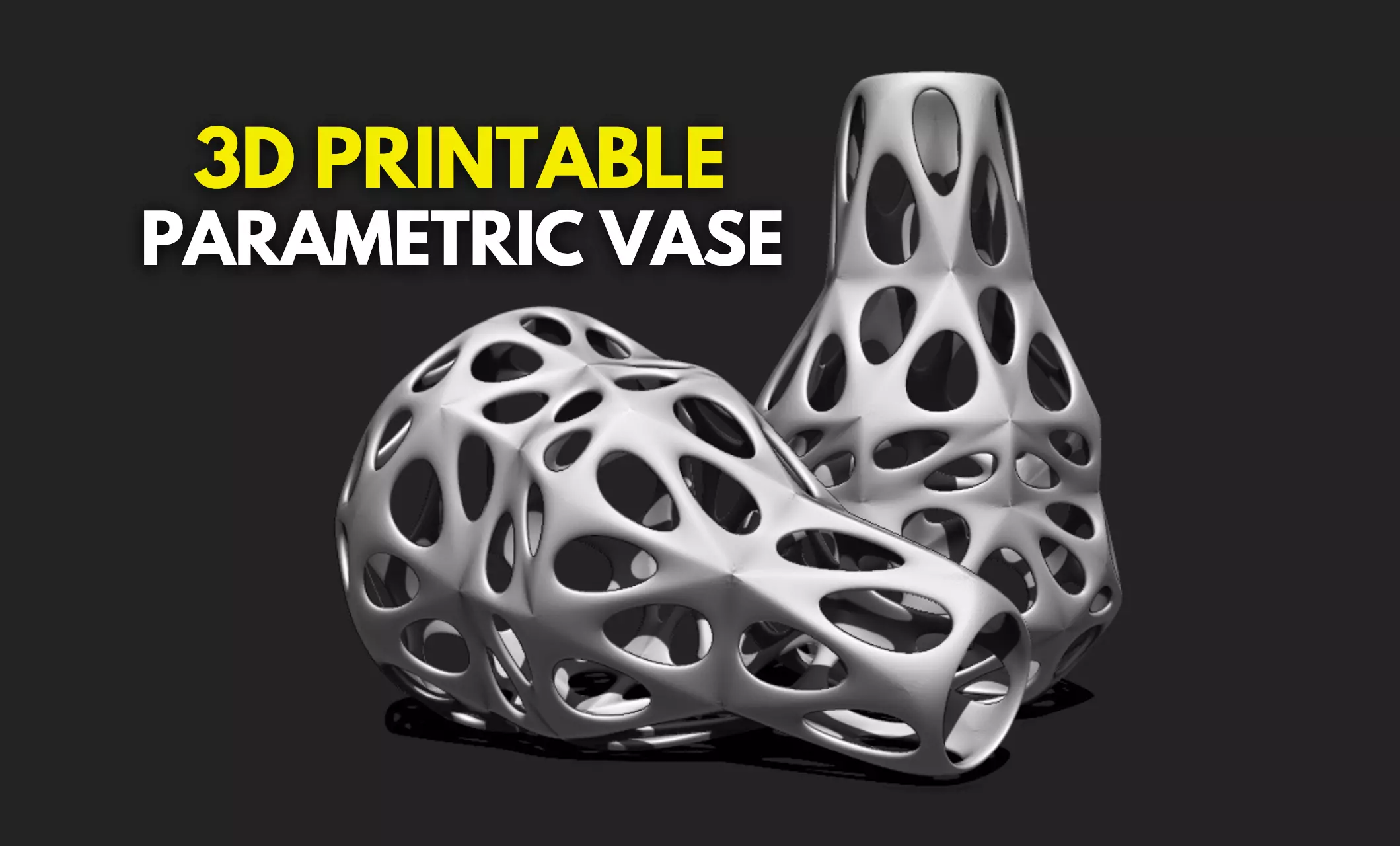 Modern Parametric Vase STL File for 3D Printing - Vase 04 D 3D print model_0