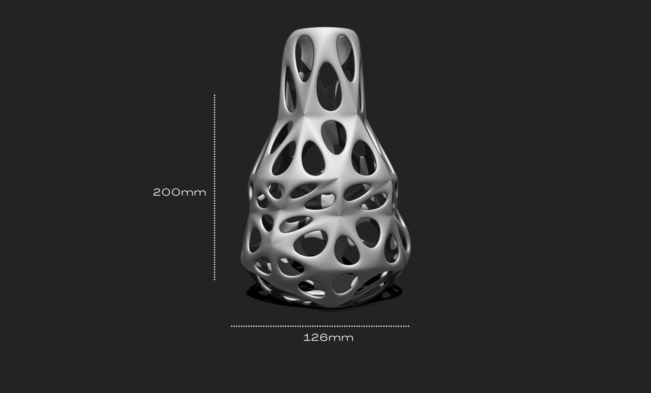 Modern Parametric Vase STL File for 3D Printing - Vase 04 D 3D print model_1
