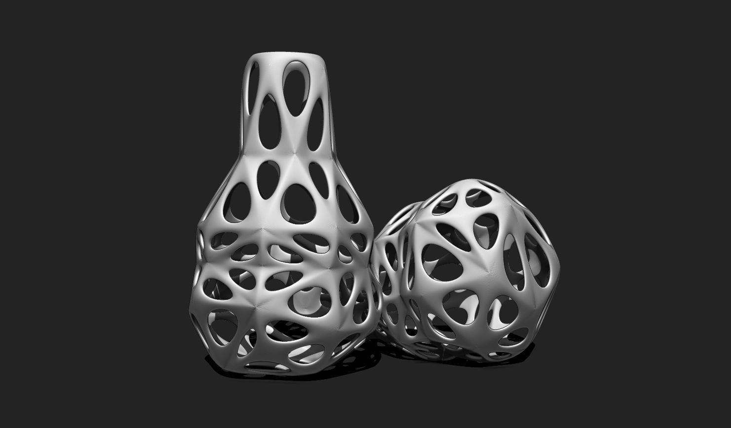 Modern Parametric Vase STL File for 3D Printing - Vase 04 D 3D print model_6