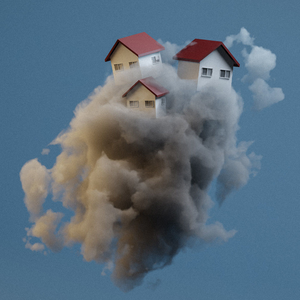 house on clouds Free 3D model_1