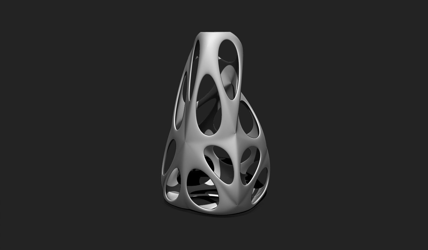 Modern Parametric Vase STL File for 3D Printing - Vase 04 E 3D print model_3