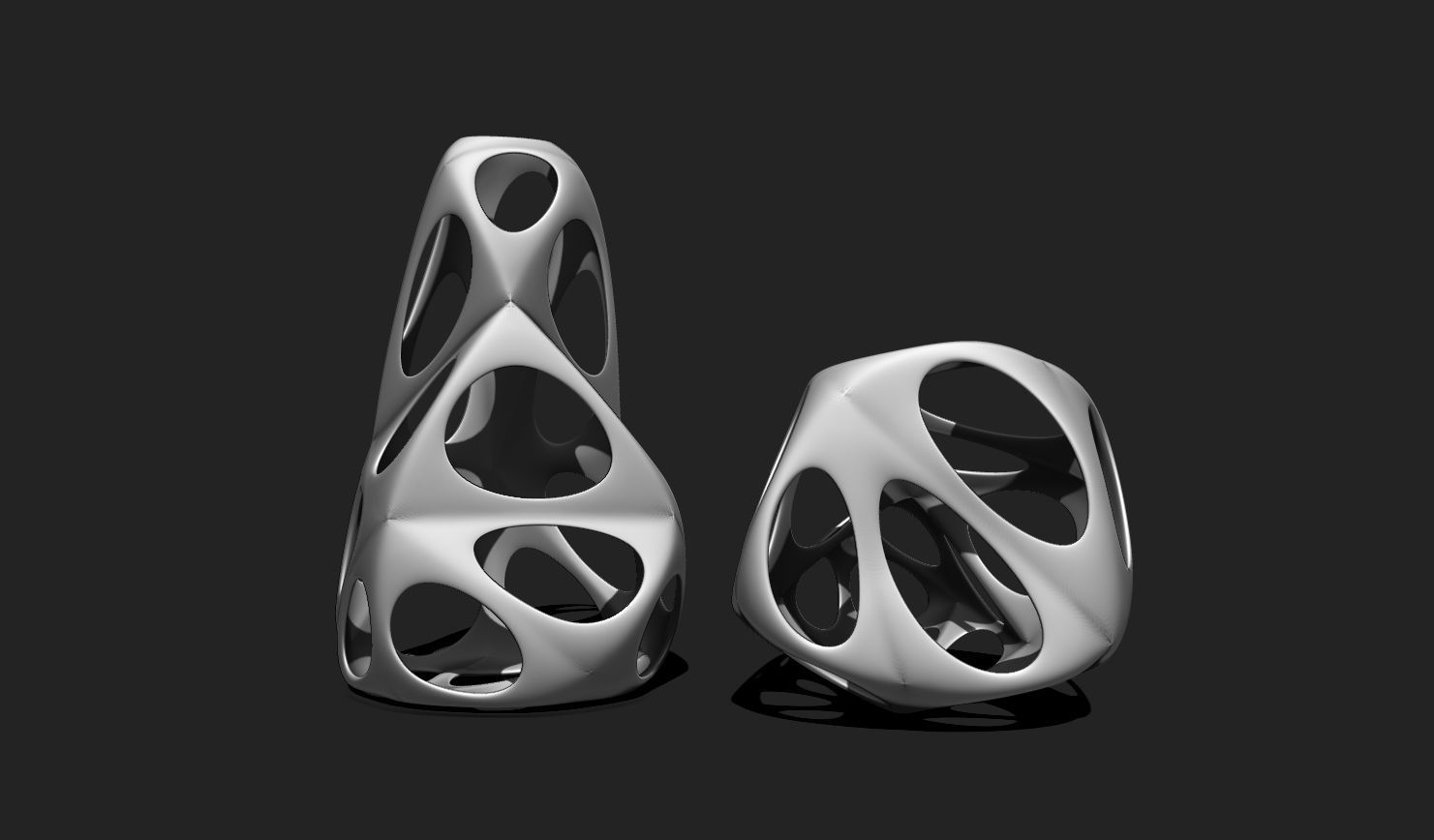 Modern Parametric Vase STL File for 3D Printing - Vase 04 E 3D print model_5