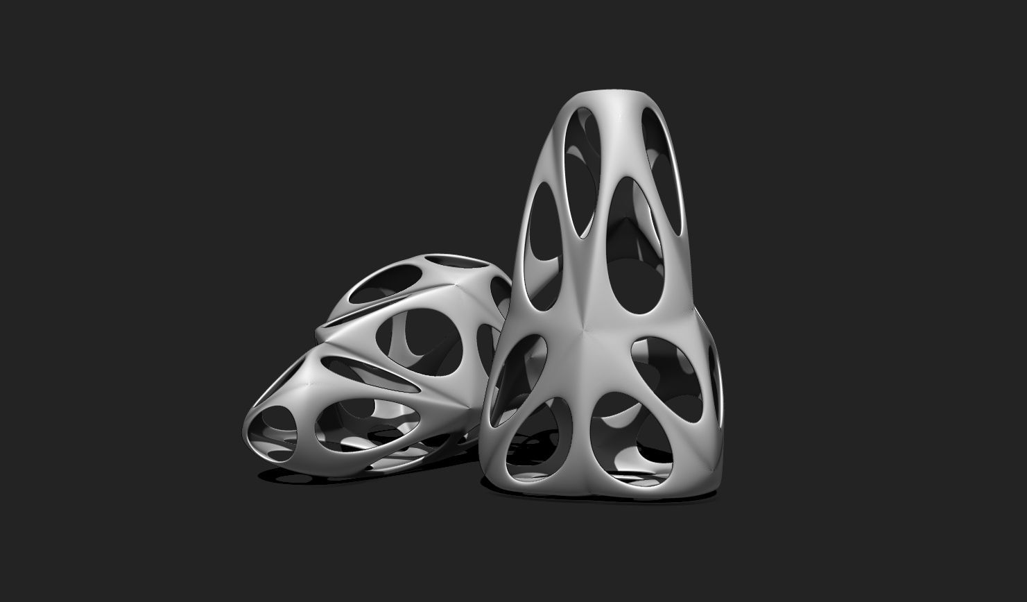 Modern Parametric Vase STL File for 3D Printing - Vase 04 E 3D print model_7