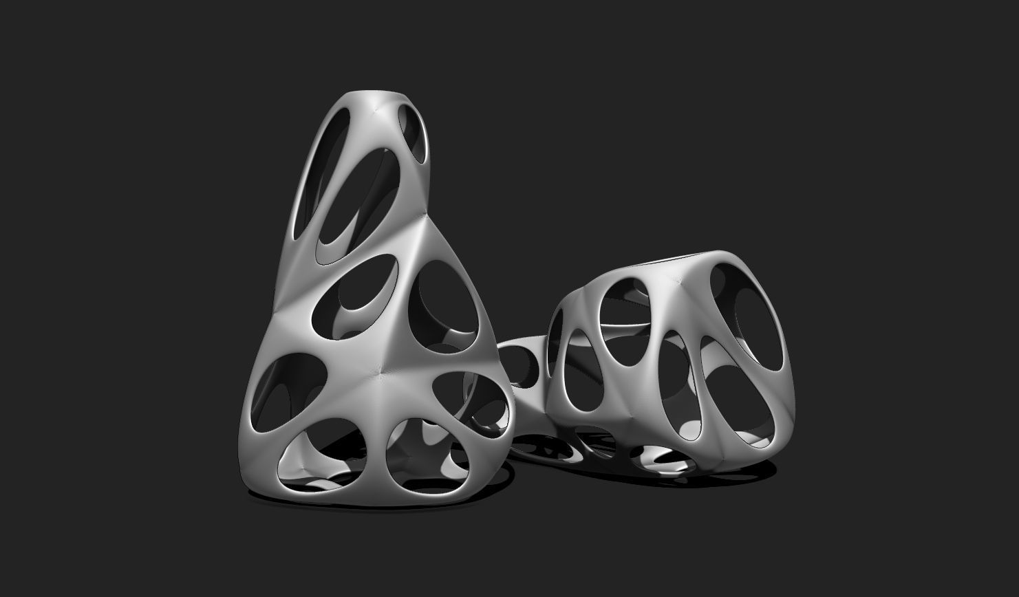 Modern Parametric Vase STL File for 3D Printing - Vase 04 E 3D print model_6