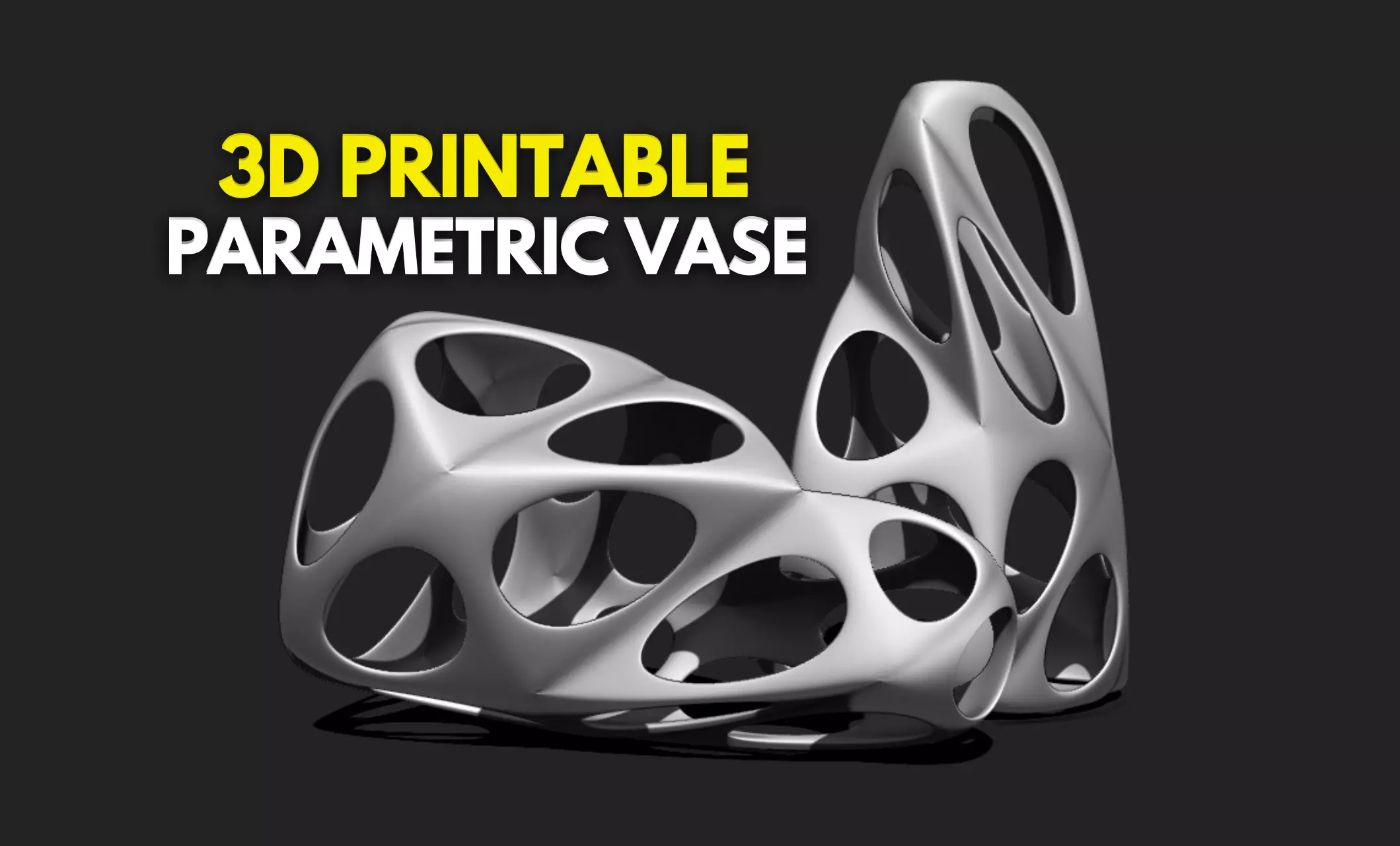 Modern Parametric Vase STL File for 3D Printing - Vase 04 E 3D print model_0