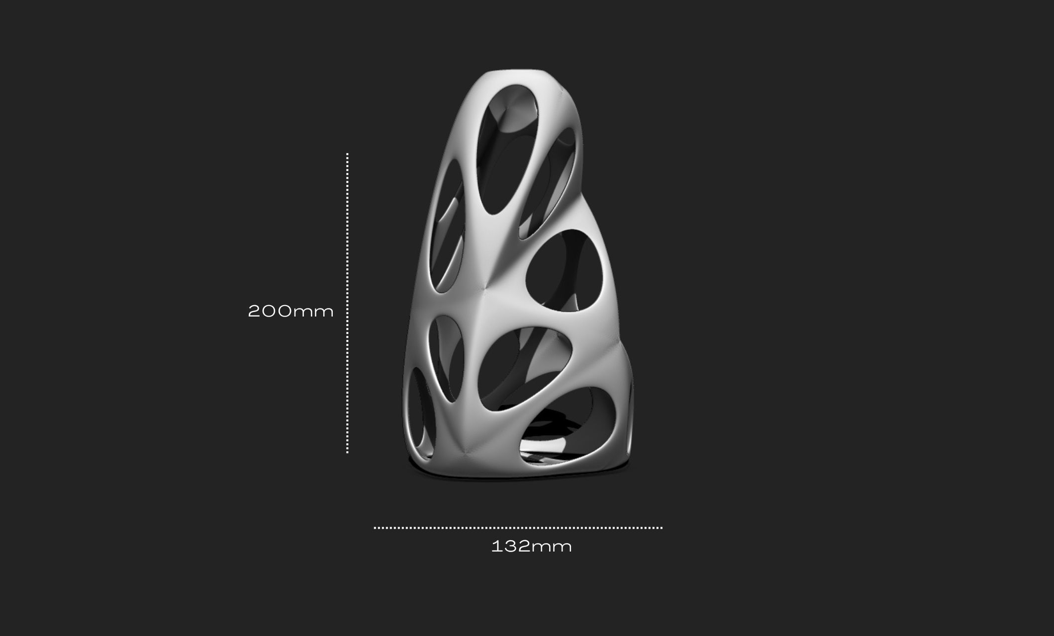 Modern Parametric Vase STL File for 3D Printing - Vase 04 E 3D print model_1