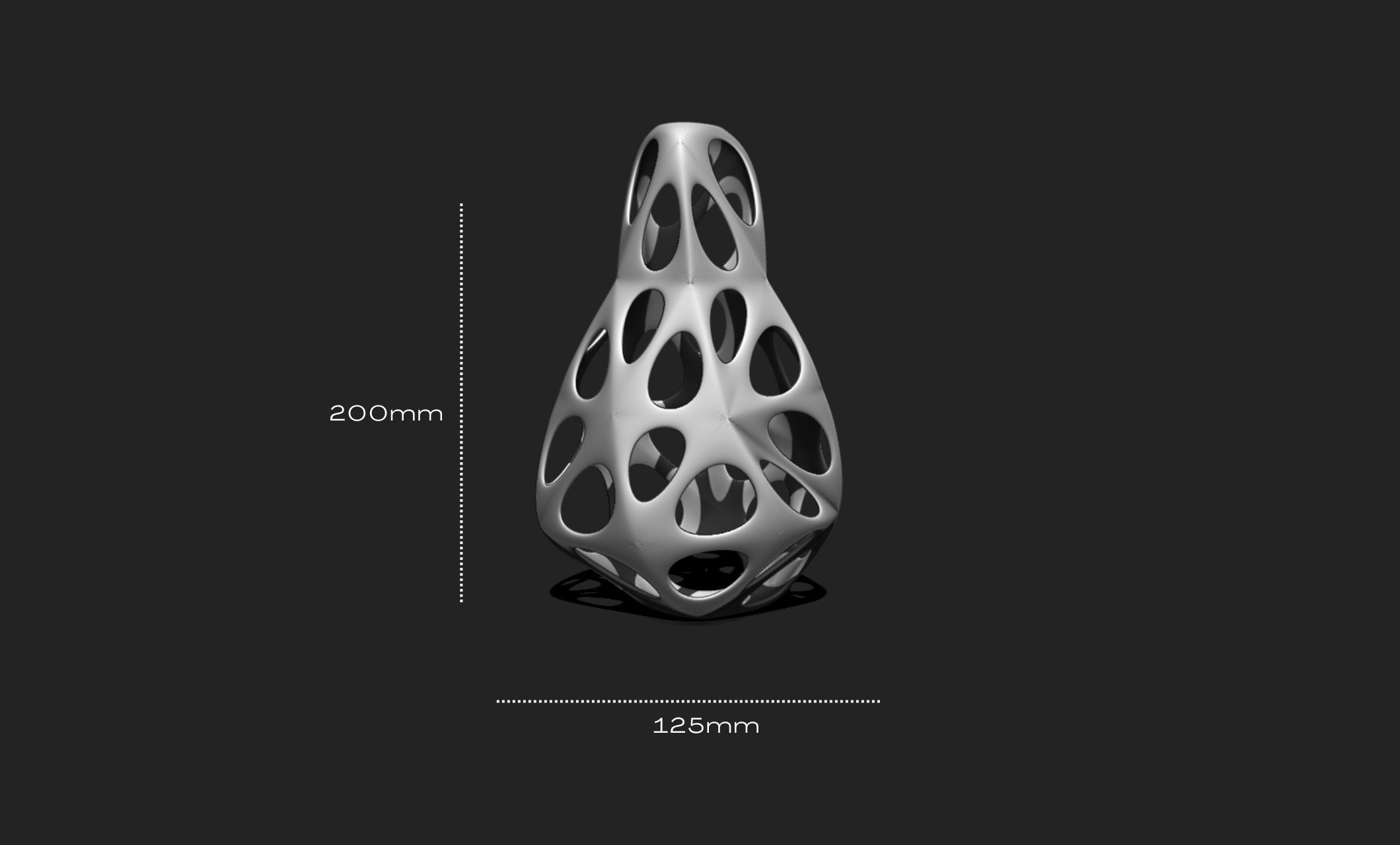 Modern Parametric Vase STL File for 3D Printing - Vase 04 F 3D print model_1