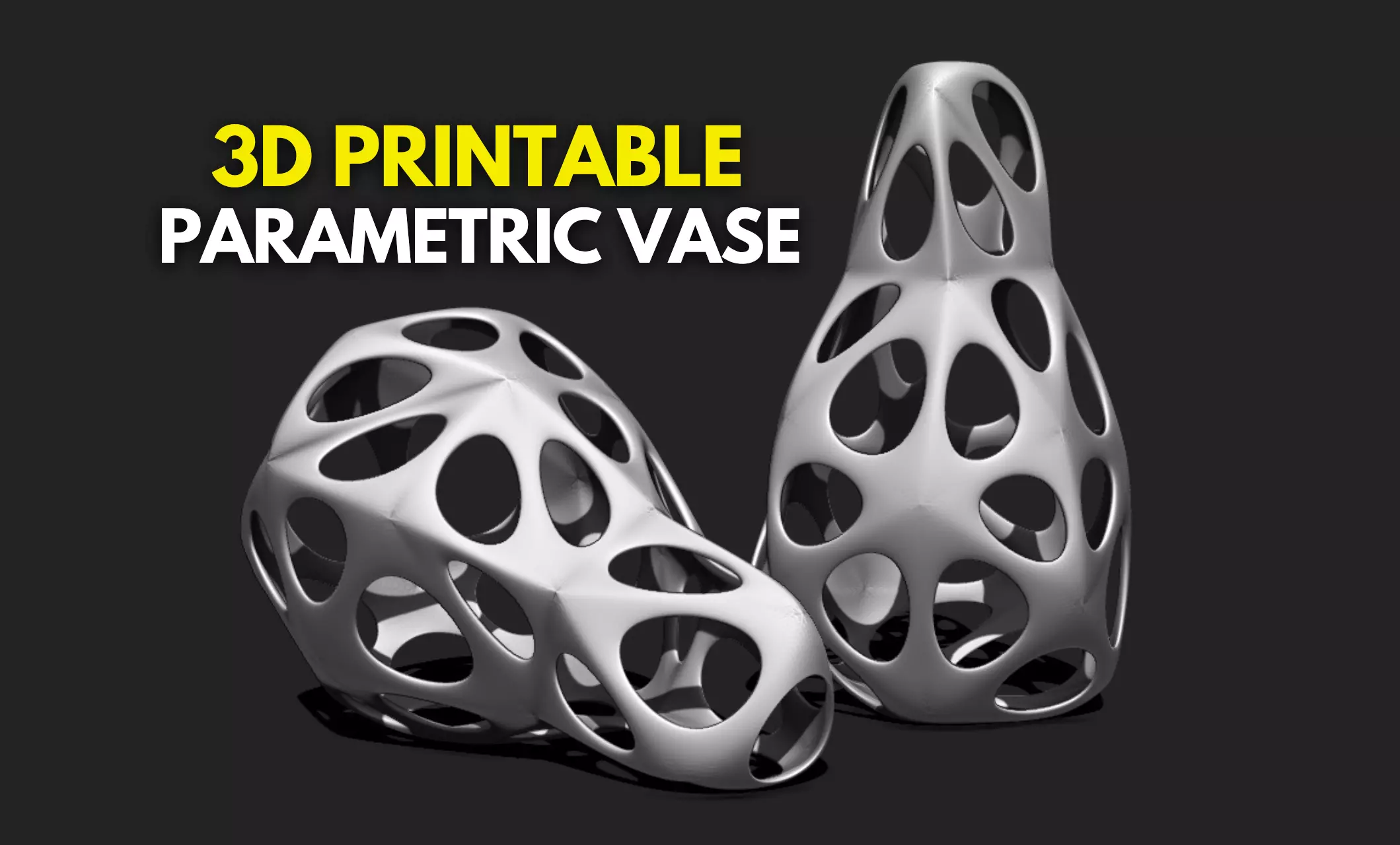 Modern Parametric Vase STL File for 3D Printing - Vase 04 F 3D print model_0