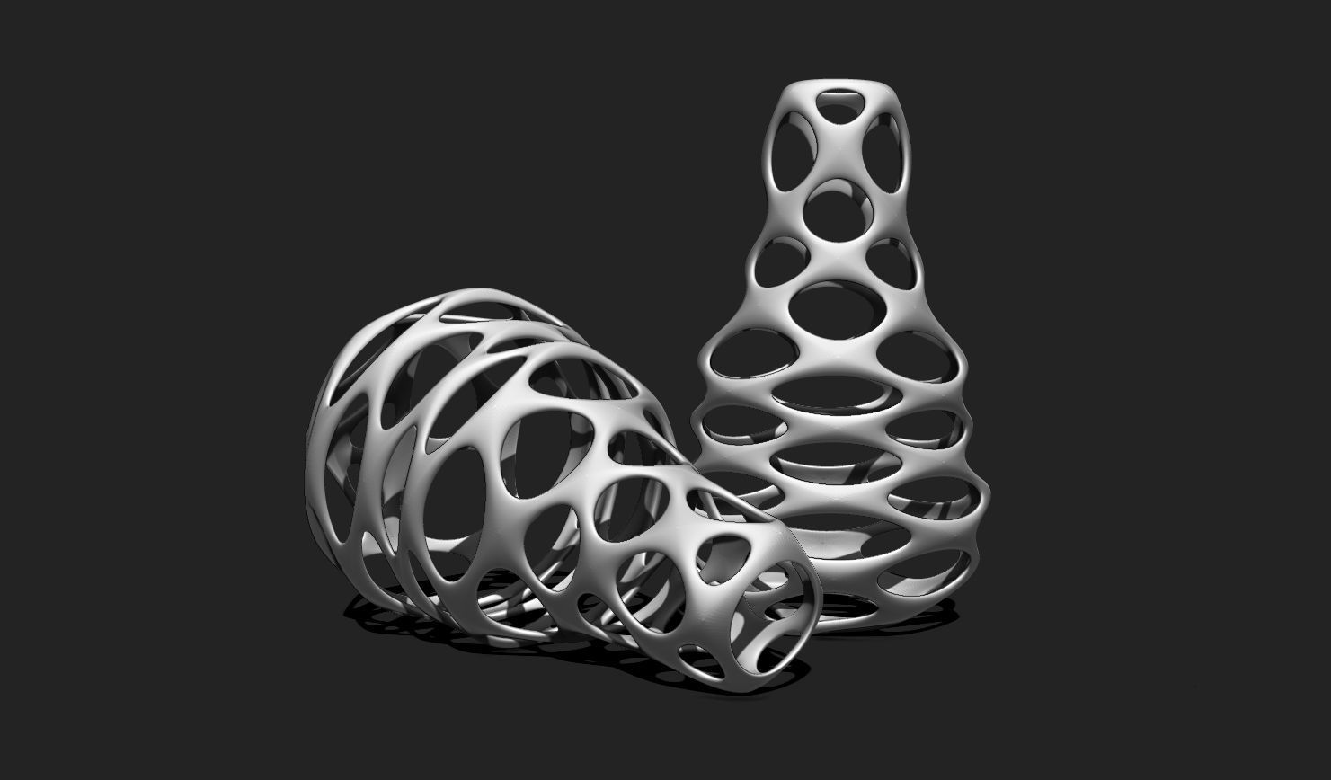 Modern Parametric Vase STL File for 3D Printing - Vase 04 H 3D print model_8