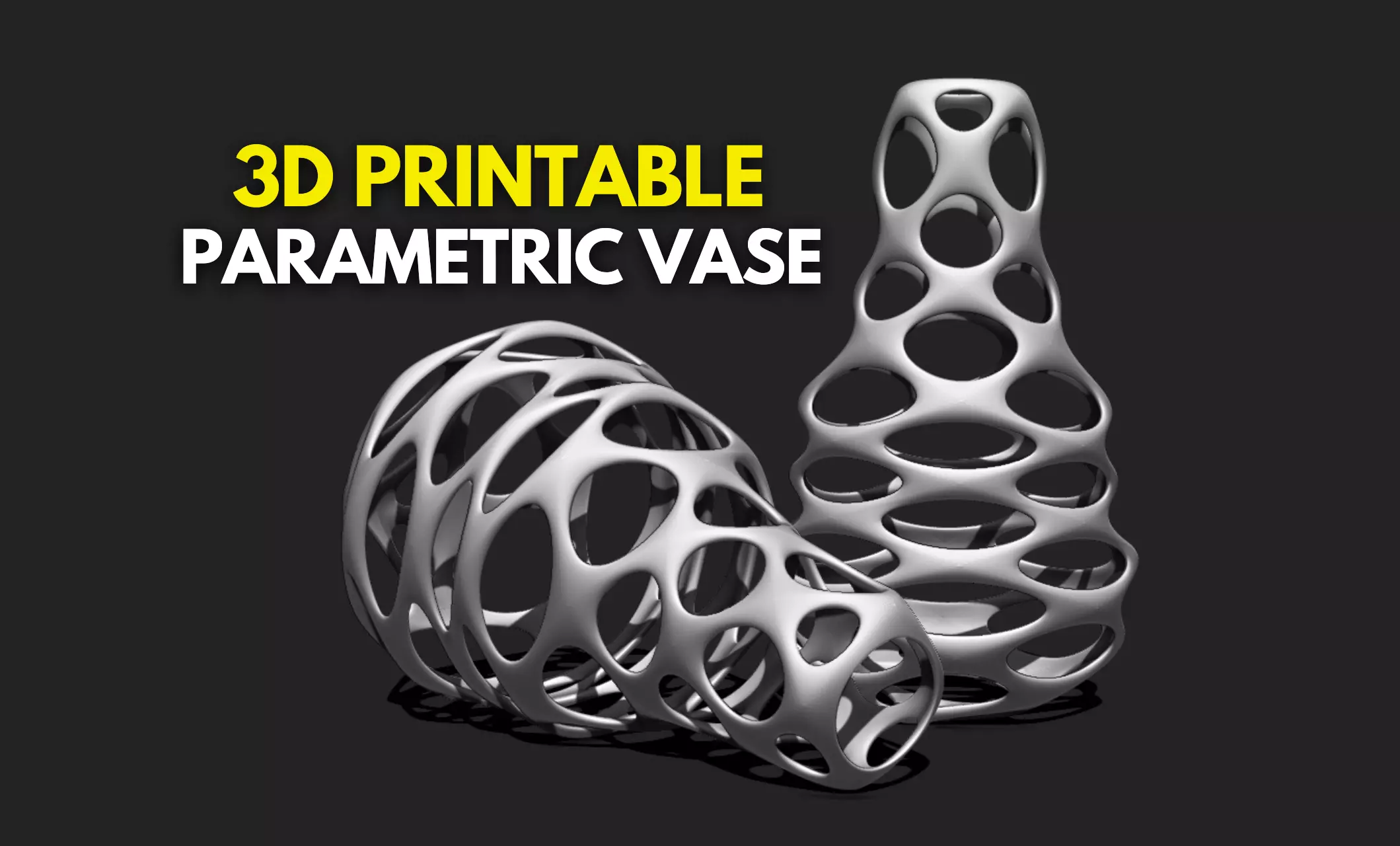 Modern Parametric Vase STL File for 3D Printing - Vase 04 H 3D print model_0