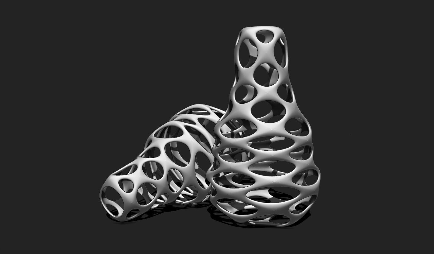 Modern Parametric Vase STL File for 3D Printing - Vase 04 H 3D print model_7