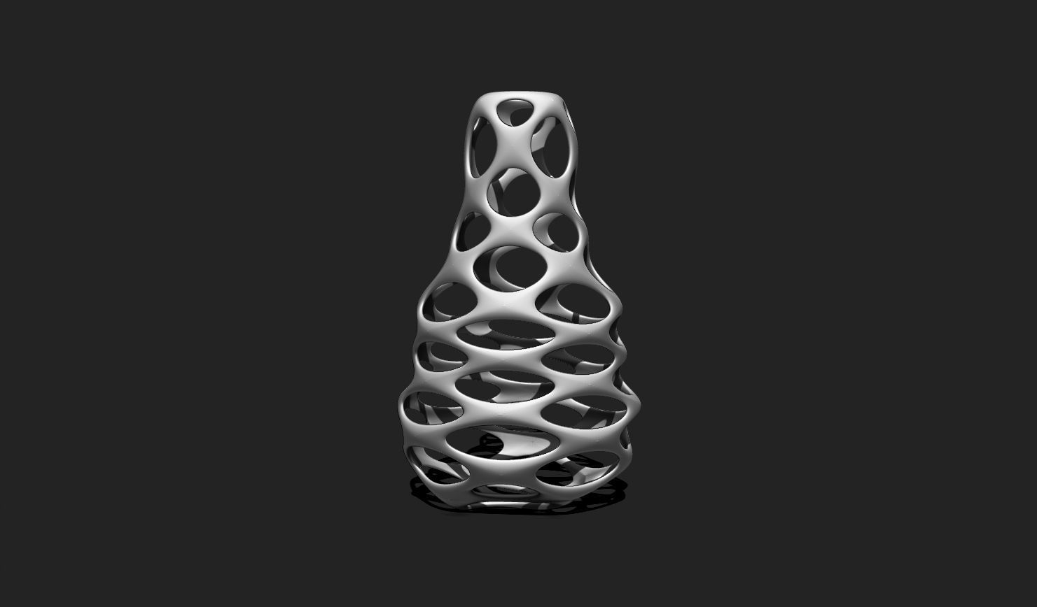 Modern Parametric Vase STL File for 3D Printing - Vase 04 H 3D print model_3