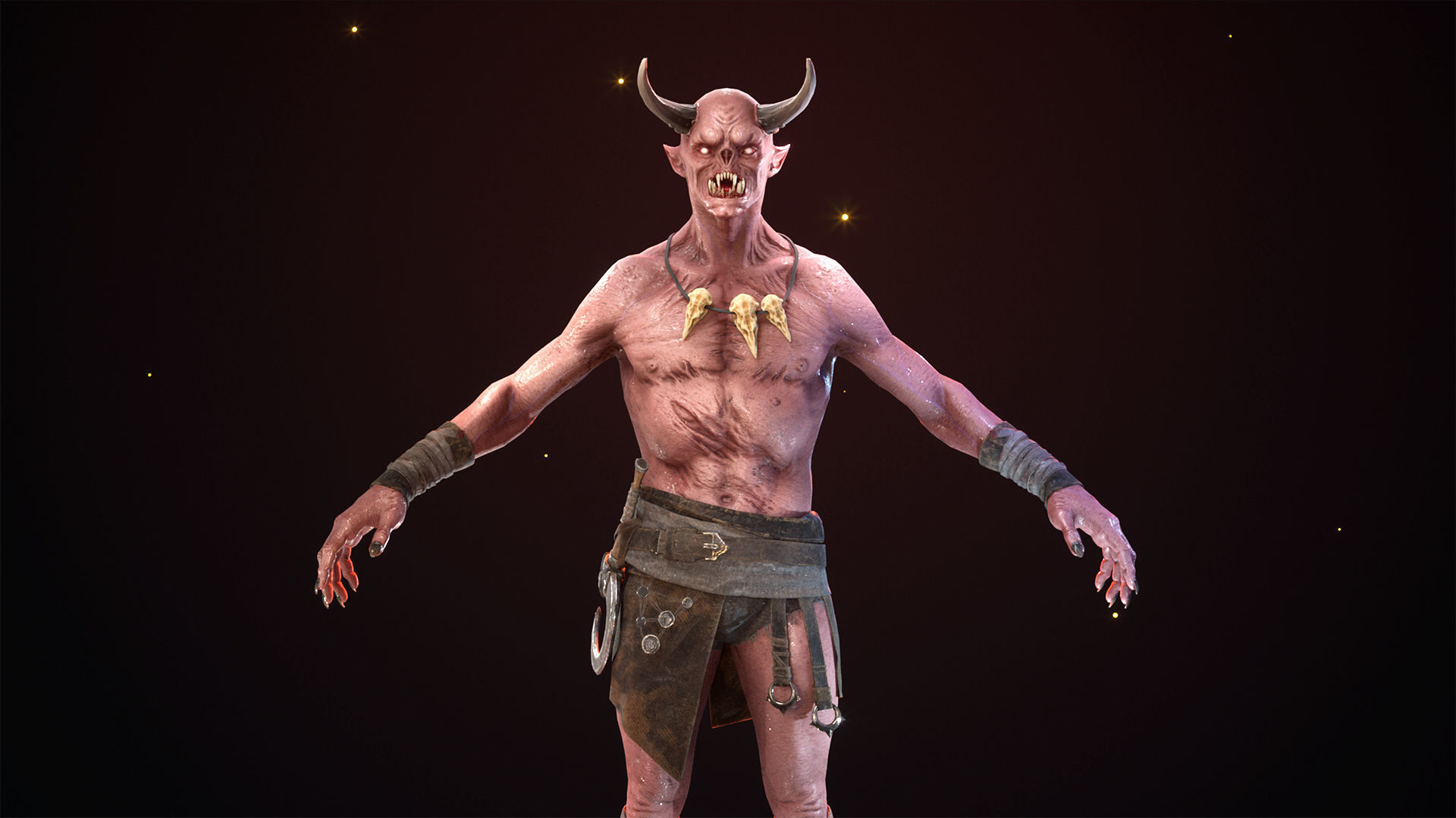 Imp Shaman Low-poly 3D model_9