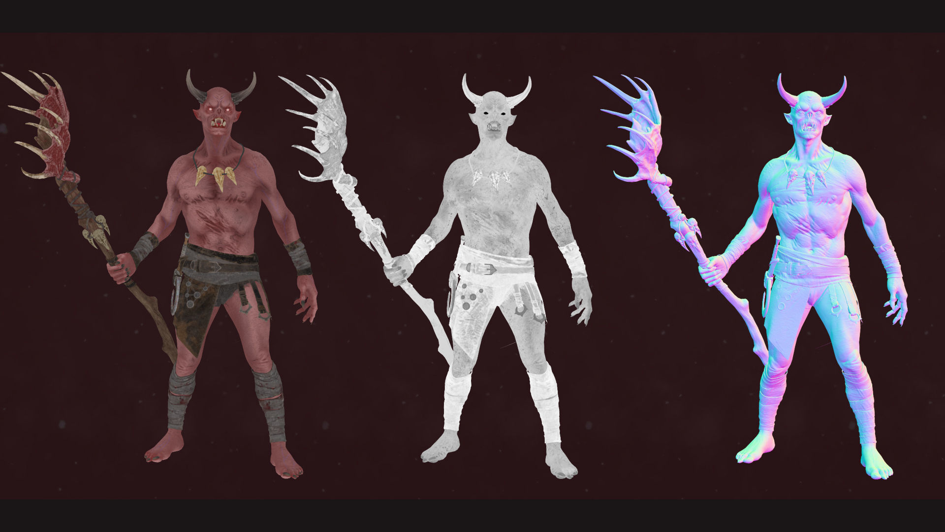 Imp Shaman Low-poly 3D model_13