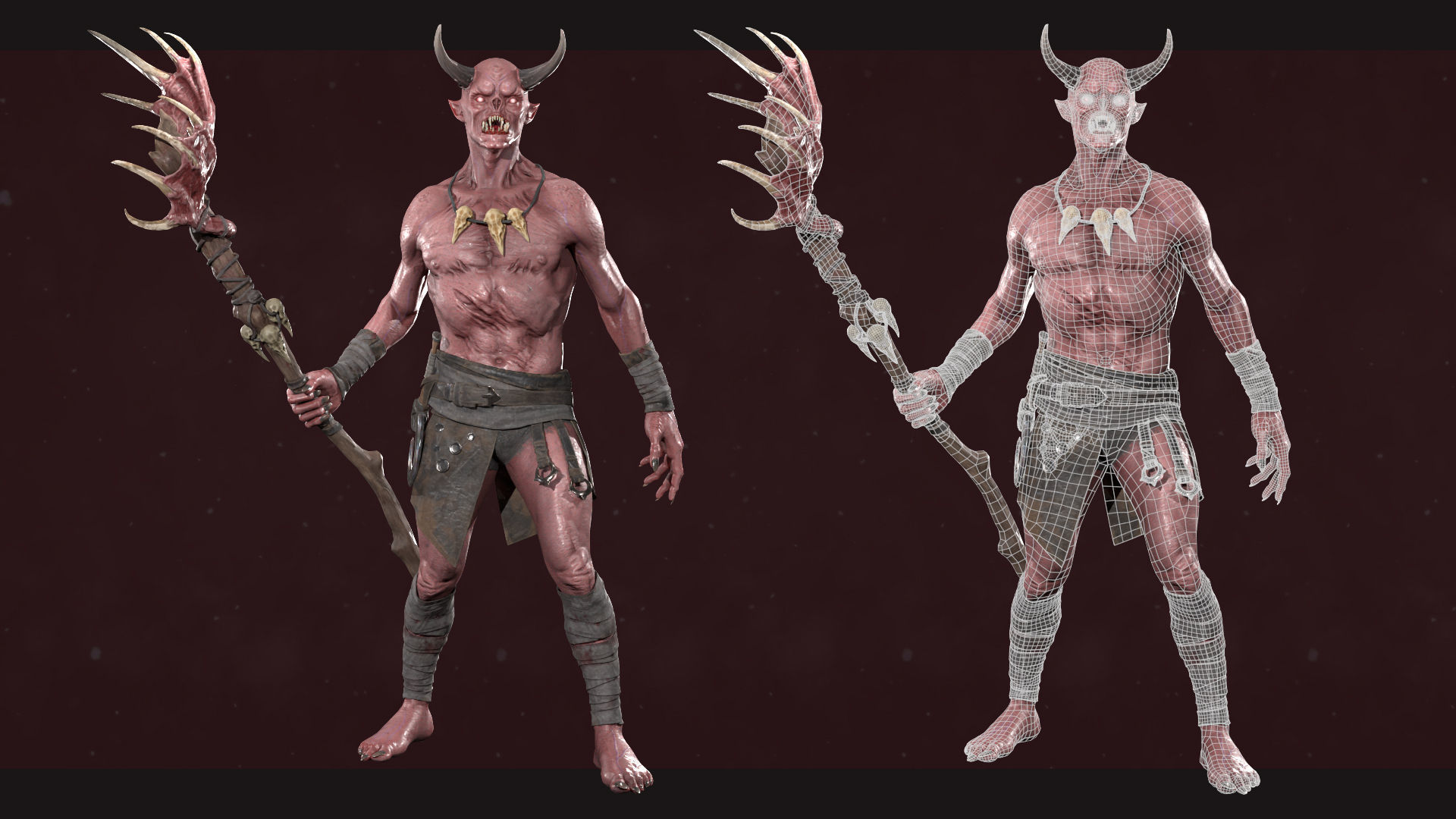 Imp Shaman Low-poly 3D model_12