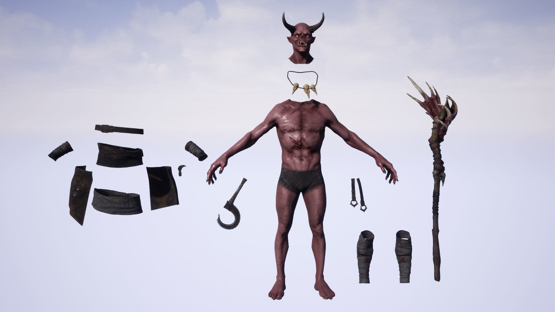 Imp Shaman Low-poly 3D model_19