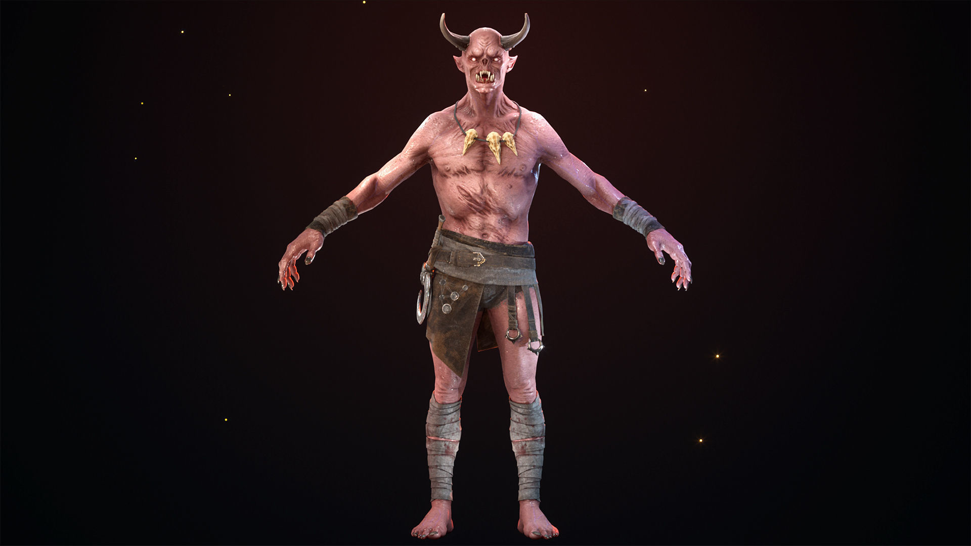 Imp Shaman Low-poly 3D model_10