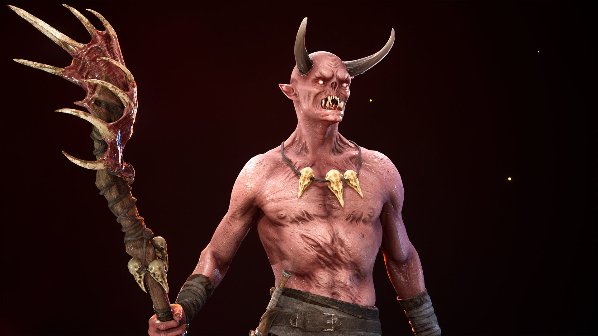 Imp Shaman Low-poly 3D model_3