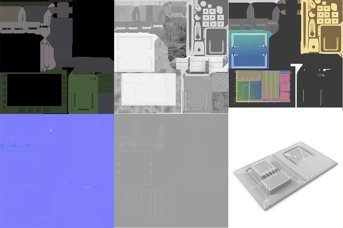 Scalped Microchip 3D model_9