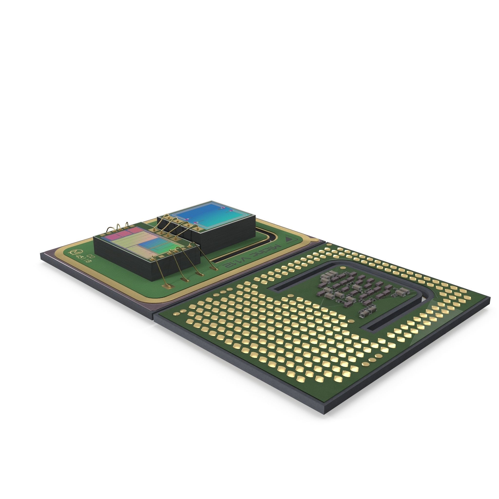 Scalped Microchip 3D model_2